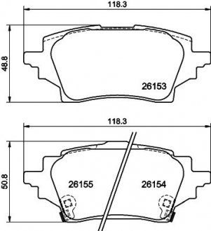 Купить Колодкитормозныедисковые задние Toyota Corolla (09-) Toyota C-HR NISSHINBO np1172 (фото1) подбор по VIN коду, цена 2157 грн.