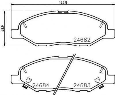 Колодки тормозные дисковые передние Nissan Tiida 1.5, 1.6, 1.8 (07-) NISSHINBO np2012