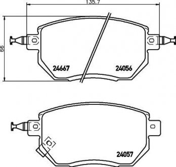 Колодки тормозные дисковые передние Nissan Murano, Qashqai 2.5, 3.5 (07-) Nissan Murano NISSHINBO np2024