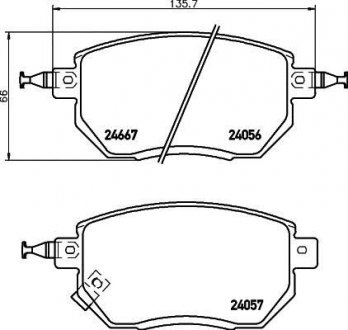 Купити Колодки гальмівні дискові передні Nissan Murano, Qashqai 2.5, 3.5 (07-) Nissan Murano, Infiniti FX, Nissan Pathfinder, Infiniti M, G NISSHINBO np2024 (фото1) підбір по VIN коду, ціна 1861 грн.