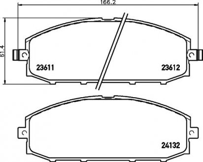 Колодки гальмові дискові передні Nissan Patrol 3.0, 4.2, 4.8 (00-) (NP2026) NIS Nissan Patrol NISSHINBO np2026sc