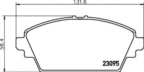 Колодки тормозные дисковые передние Nissan Primera 1.6, 1.8, 2.0 (02-) NISSHINBO np2054