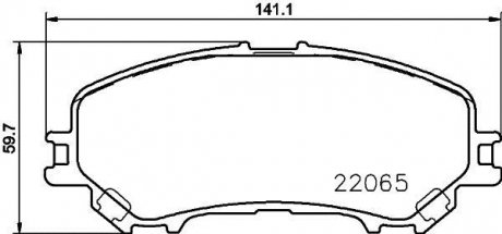 Колодки тормозные дисковые передние Renault Kadjar (15-) Nissan Qashqai, X-Trail NISSHINBO np2074