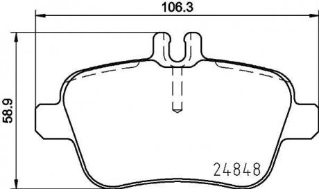 Колодки тормозные дисковые задние Infiniti Q30 (15-) Mercedes W246, CLA-Class, W176, GLA-Class NISSHINBO np2079