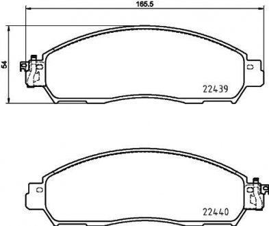 Купити Гальмівні колодки NISSAN NV200 Front Axle NISSHINBO np2106 (фото1) підбір по VIN коду, ціна 1833 грн.