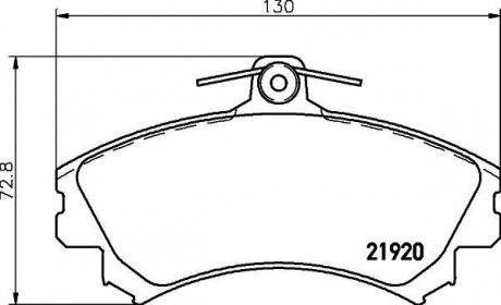 Колодки тормозные дисковые передние Mitsubishi Colt 1.1, 1.3, 1.5 (04-12)/Smart 1.1 1.3, 1.5 (04-06) NISSHINBO np3029