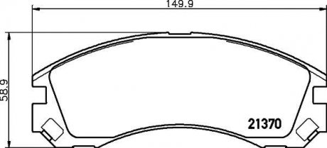 Колодки гальмівні дискові передні Mitsubishi L200, Outlander 2.0, 2.4 (-07)/Peugeot 4007 2.2, 2.4 (07-) NISSHINBO np3032