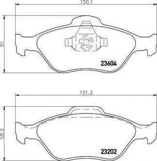 Купить Колодки тормозные дисковые передние Mazda2 1.3, 1.4, 1.6 (03-)/Ford Fusion 1.4, 1.6 (04-12) Ford Fiesta, Fusion, Mazda 2, Ford KA NISSHINBO np5008 (фото1) подбор по VIN коду, цена 1563 грн.