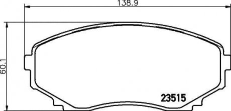 Купити Колодки гальмівні дискові передні Mazda MPV 2.0, 2.5, 3.0 (99-06) NISSHINBO np5012 (фото1) підбір по VIN коду, ціна 1447 грн.