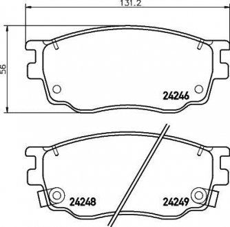 Купить Колодки тормозные дисковые передние Mazda 6 1.8, 2.0 (02-07) Mazda 6 NISSHINBO np5013 (фото1) подбор по VIN коду, цена 1438 грн.