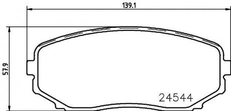 Колодки гальмівні дискові передні Mazda CX-7, CX-9 2.2, 2.3, 3.5, 3.7 (06-) Mazda CX-7, CX-9 NISSHINBO np5015