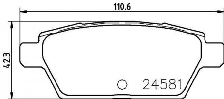 Колодки тормозные дисковые задние Mazda 6 2.3, 3.7 (05-) Mazda 6 NISSHINBO np5026