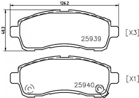 Купить Колодки тормозные дисковые передние Suzuki Swift/Mazda 2/ Daihatsu Materia 1.2, 1.3, 1.5, 1.6 (06-) Mazda 2 NISSHINBO np5029 (фото1) подбор по VIN коду, цена 1351 грн.