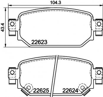 Колодки тормозные дисковые задние Mazda 3 (13-), CX-3 (15-) Mazda 3, CX-3 NISSHINBO np5072