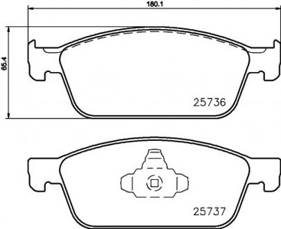 Колодки тормозные дисковые передние Strong Ceramic Ford Kuga II (12-), Ford Focus III (10-) Ford Connect, Transit, Focus, Kuga NISSHINBO np5074sc