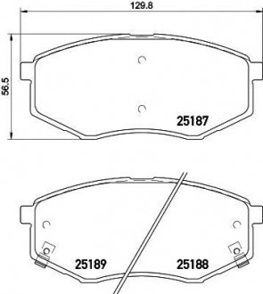 Колодки тормозные дисковые передние Hyundai i20 1.4, 1.6 (10-) NISSHINBO np6039