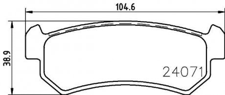 Колодки тормозные дисковые задние Daewoo Nubira/Chevrolet Lachetti 1.6, 1.8 (03-) Chevrolet Lacetti, Daewoo Nubira NISSHINBO np6045 (фото1)