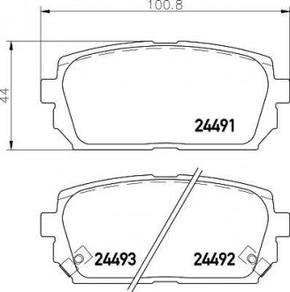 Колодки тормозные дисковые задние Kia Carens 1.6, 2.0 (06-) NISSHINBO np6064