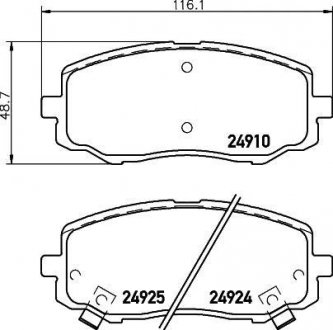 Колодки тормозные дисковые передние Hyundai i10, i20/Kia Picanto 1.0, 1.1, 1.2 (04-) KIA Picanto NISSHINBO np6085