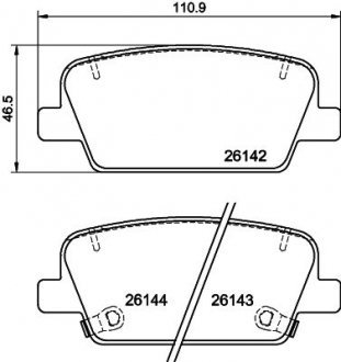 Колодкитормозныедисковые задние Hyundai Palisade (18-), Santa Fe (18-) NISSHINBO np6160