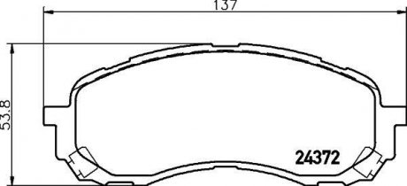 Колодки гальмівні дискові передні Subaru Impreza, Forester, Lagacy 1.6, 2.0 (02-) Subaru Impreza, Forester, Legacy, Outback, XV NISSHINBO np7007