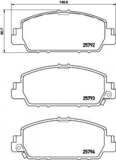 Колодки тормозные дисковые передние Honda IX 2.4 (13-) Honda HR-V NISSHINBO np8026