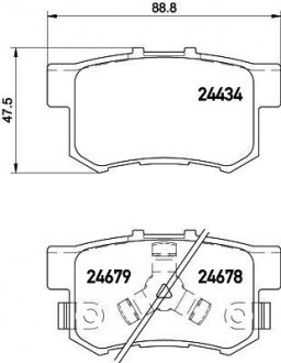 Купить Колодки тормозные дисковые задние Honda Accord VIII 2.0, 2.4 универсал (08-) Honda Accord, CR-V, Acura RDX NISSHINBO np8036 (фото1) подбор по VIN коду, цена 1289 грн.