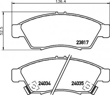 Колодки тормозные дисковые передние Suzuki Leana 1.4 1.6 (02-06) Suzuki Liana NISSHINBO np9013