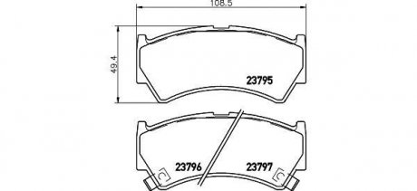 Колодки тормозные дисковые передние Suzuki Baleno 1.9 (98-02) NISSHINBO np9014