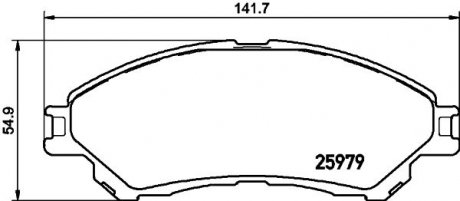 Купити Колодки гальмівні дискові передні Suzuki SX4 (13-) Suzuki SX4, Vitara NISSHINBO np9022 (фото1) підбір по VIN коду, ціна 1279 грн.