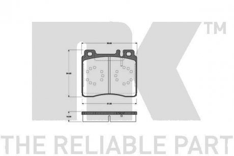 Комплект колодок перед. DB CL-Series (W140)/S-Series (W140)/300-Series (W140)/400-Series (W124)/400-Series (W140)/500-Series (W140)/600-Series (W140) (91-99) NK 223325