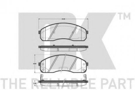 Комплект перед. тормозов. колодок Kia Carnival 99- NK 223504