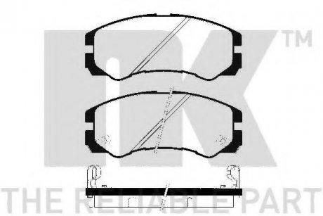 Купить Тормозные колодки дисковые Opel Monterey 91-98 Opel Frontera NK 223621 (фото1) подбор по VIN коду, цена 918 грн.
