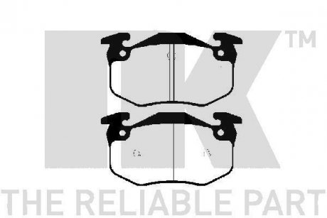 Гальмівні колодки дискові зад. (без датчика) Peugeot 106, 205 1.6-2.0 10.86- Citroen Saxo1.6, 1.6 16V 01.96- NK 223927