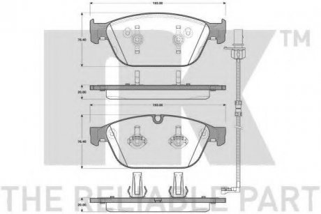 Комплект перед. гальм. колодок Audi A8, Q5 2.0-6.3 11.09- Audi A8, Q5 NK 2247104