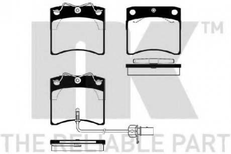 Тормозные колодки дисковые VW T4 90- датч. NK 224748