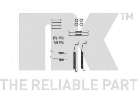 Монтажный к-т колодок барабанных NK 7937830