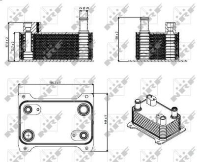 Радіатор масляний Audi A8/VW Passat 2.0/4.2 FSI 03-10 (теплообмінник) Audi A8, Volkswagen Passat, Phaeton NRF 31362