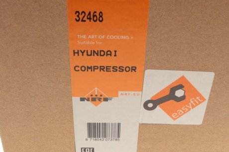 Купити Компресор кондиціонера KIA Pro Ceed, Ceed, Hyundai Accent, I30, Elantra NRF 32468 (фото1) підбір по VIN коду, ціна 13403 грн.