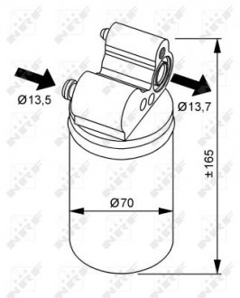 Осушувач кондиціонера Volvo S60/S80/V60/V70/XC60/XC70 2.0-3.0 12-18 NRF 33313