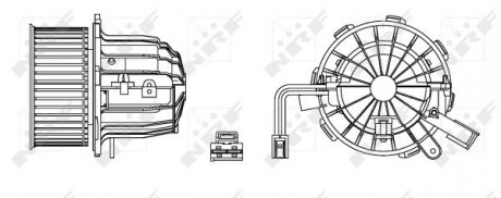 Моторчик пічки Audi A4/A5/Q5 09-17 NRF 34163