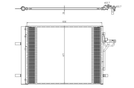 Радіатор кондиціонера Ford Focus 1.6 TDCi 10- Ford Focus NRF 350375