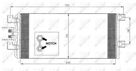 Радіатор кондиціонера VW T3/T4 1.6-2.8 79-03 Volkswagen Transporter NRF 35140