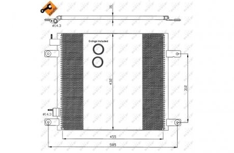 Радиатор кондиционера NRF 35364