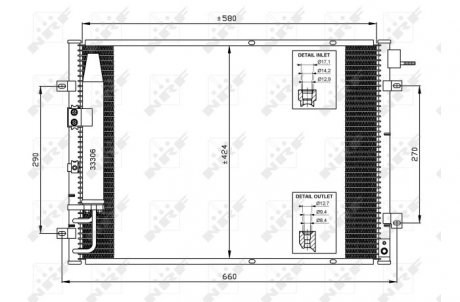 Конденсер кондиционера KIA Sorento NRF 35515