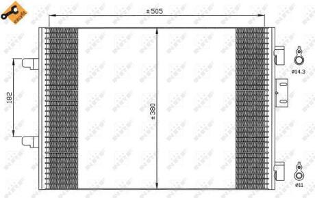 Радіатор кондиціонера Renault Clio 1.5 dCi 01-05 NRF 35544