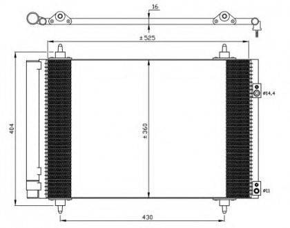 Радиатор кондиционера Citroen Berlingo 1.6HDI 05- NRF 35610