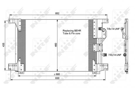 Радиатор кондиционера NRF 35772