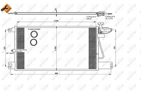 Радиатор кондиционера NRF 35790