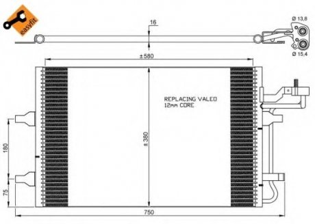 Радіатор кондиціонера Volvo C30/C70/S40/V50 04- NRF 35842